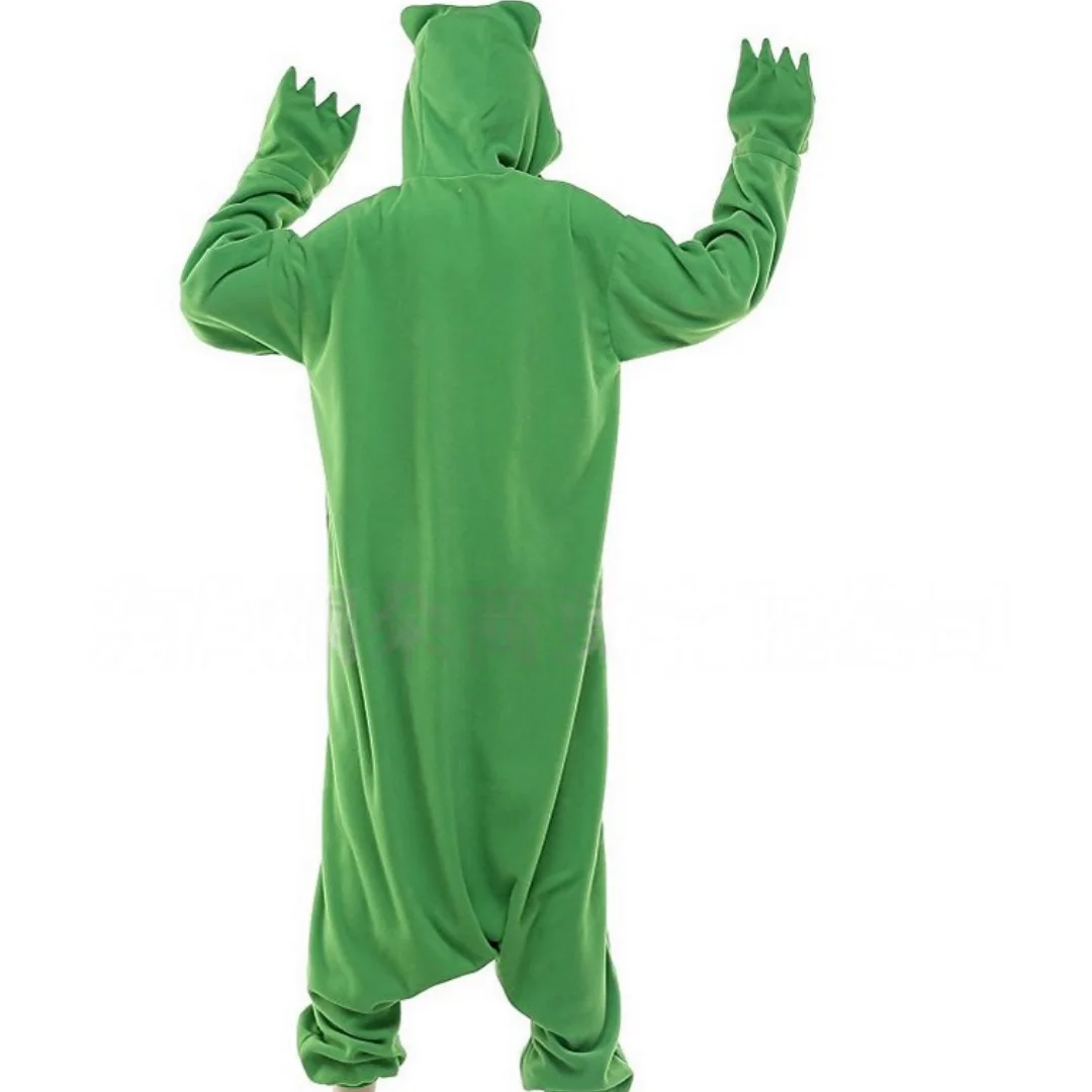 لطيف الأخضر الضفدع منامة الشتاء الكرتون الحيوان المنزل ارتداء قطعة واحدة ثوب النوم المرجان برنس حمام ناعم هدايا عيد الميلاد للنساء الرجال