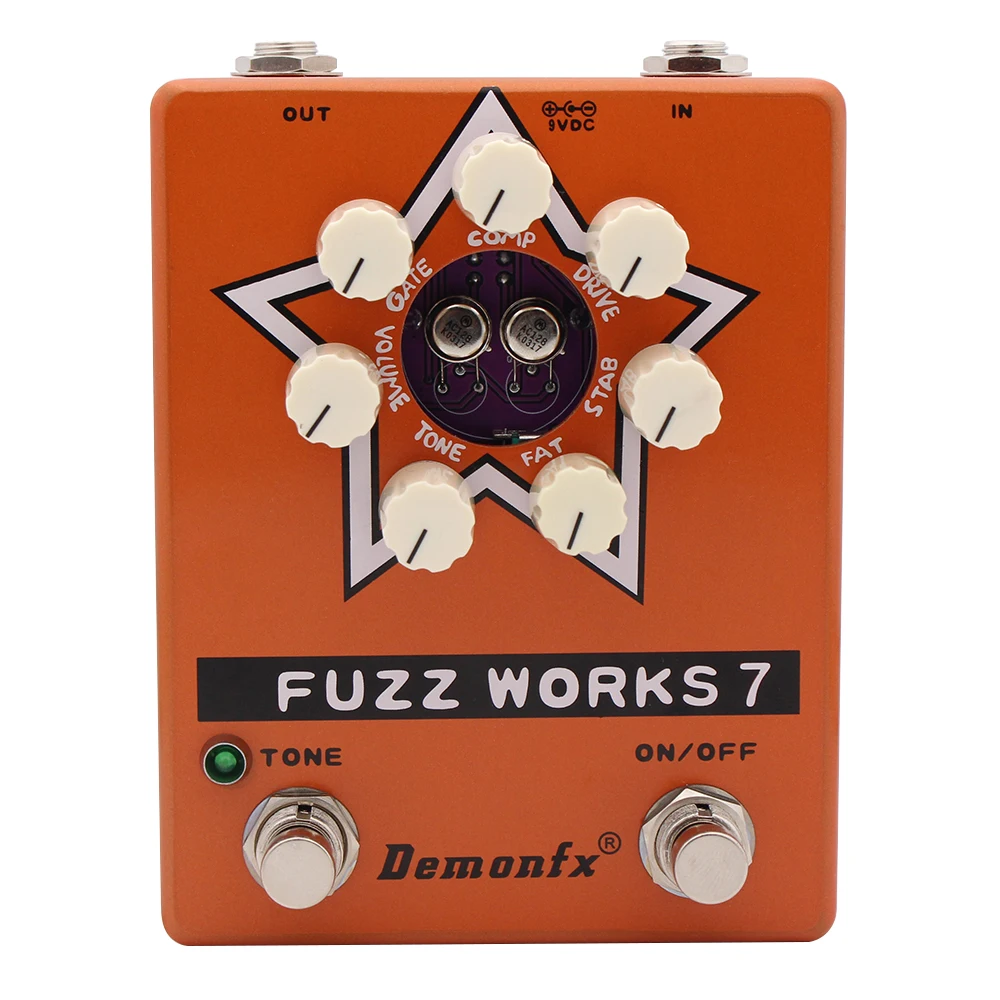 Demonfx Fuzz Works 7  Guitar Bass Effect Pedal Fuzz