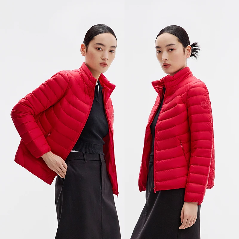 Chericom, chaquetas de invierno para mujer, abrigos acolchados ligeros cortos de moda 2025, abrigos cálidos con cremallera y cuello levantado sólido 289007