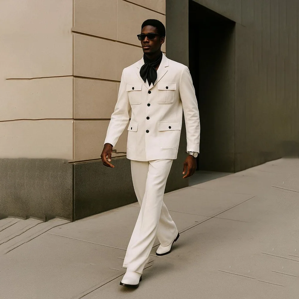 

Мужские деловые костюмы, модный однобортный пиджак, комплект из 2-х предметов, куртка, брюки, свадебные костюмы для мужчин, Traje De Hombre Elegante