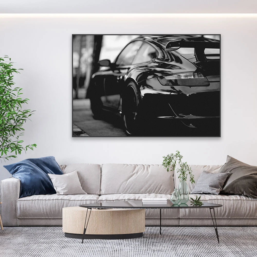 Black and White Modern Car Poster Motivational Successful Art Print Large Size Black Car Canvas Painting Home Office Print Decor