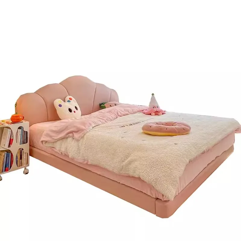 Customizable Cream Wind Cloud Suspension Children's Bed Modern Simplicity