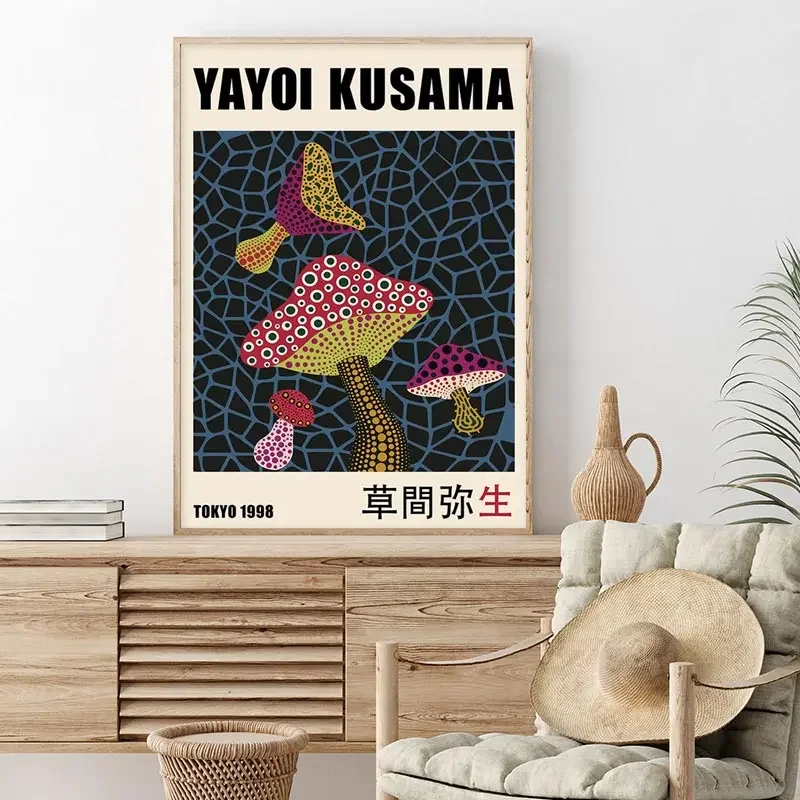 Abstract Matisse Poster William Morris Yayoi Kusama Art Print Flower Canvas Painting Nordic Exhibition Wall Picture Decor