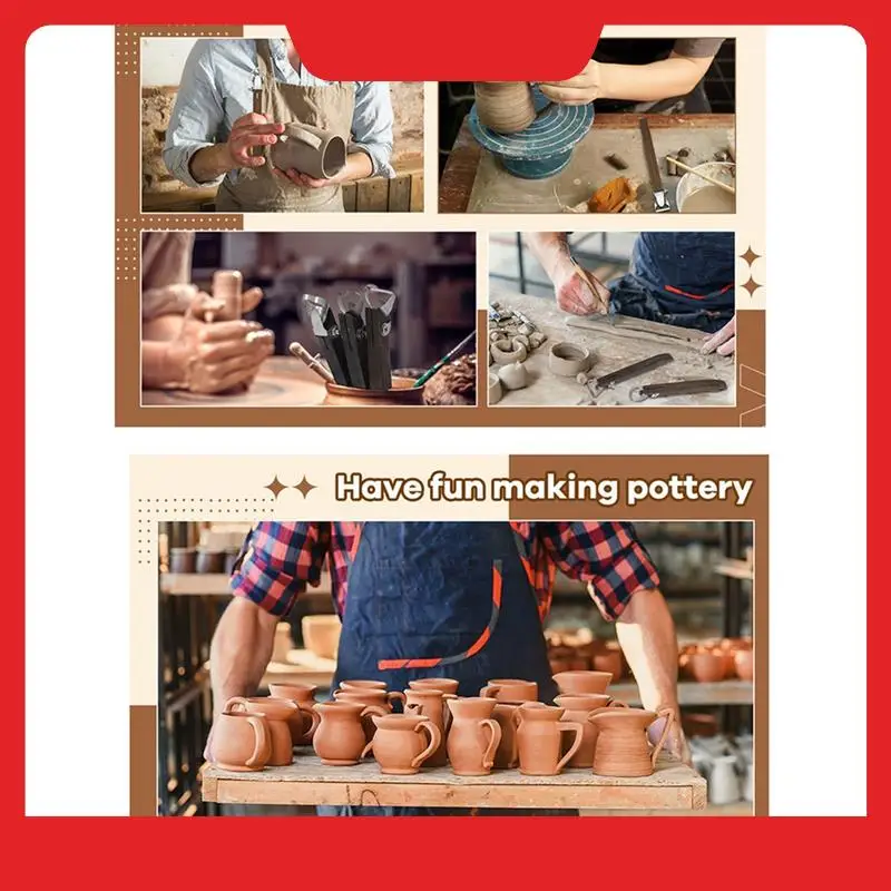

Pottery Handle Making Tool Sculpture Scraper Pottery Carving Tool Pottery Cup Handle Shape Tool For Tea Cup Mug (4 PCS)-N38R