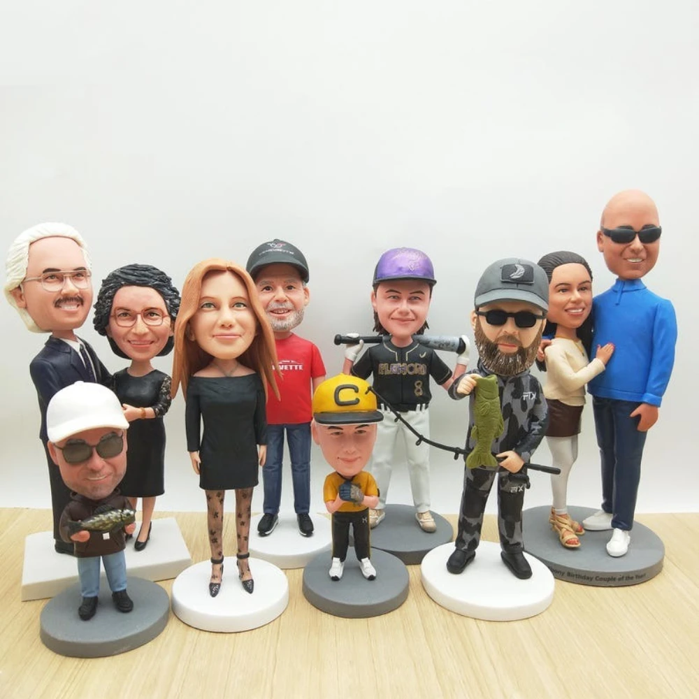 

Figurine Personalised Handmade Clay Figurine Gift for Couple Wedding Anniversary Personalized Clay Doll from Picture Keepsake
