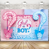 Ggender Reveal Backdrop Photocall Ggender Reveal Party Banner Background Happpy Birthday Pary Decor Kids Boy Girl Baby Shower