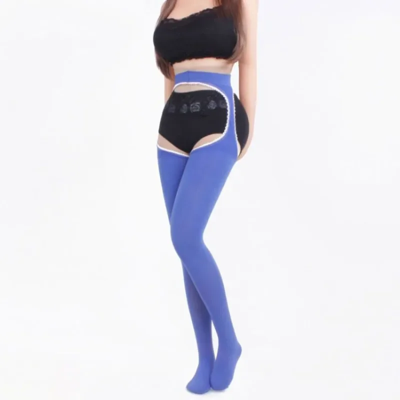 Spring 120D Sling Stockings Women Sexy Candy Color Thigh Socks High Waisted Side Suspender Stockings Not Strangling The Crotch