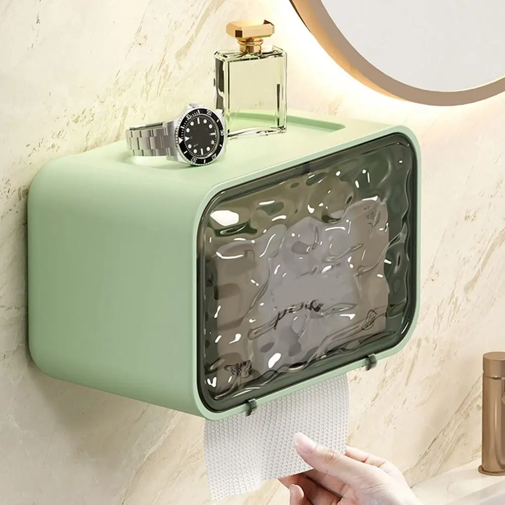 

Multipurpose Plastic Tissue Storage Box 3 Colors Wall Mounted Roll Tissue Holder Waterproof Save Space Napkin Box Kitchen