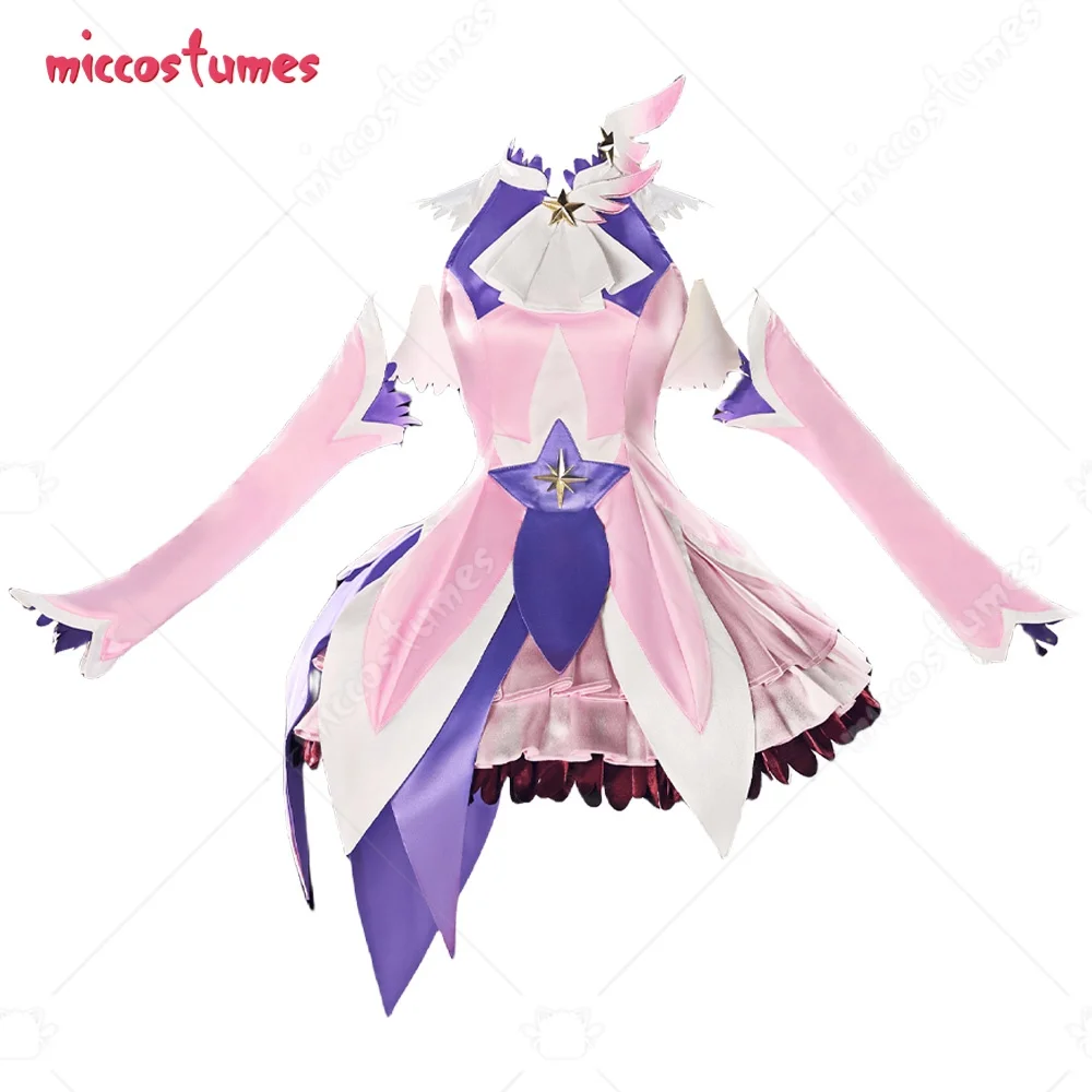 

Miccostumes Women's Anime Illya Cosplay Costume Top and Skirt with Hand Sleeves and Headpiece Halloween Cosplay Costumes