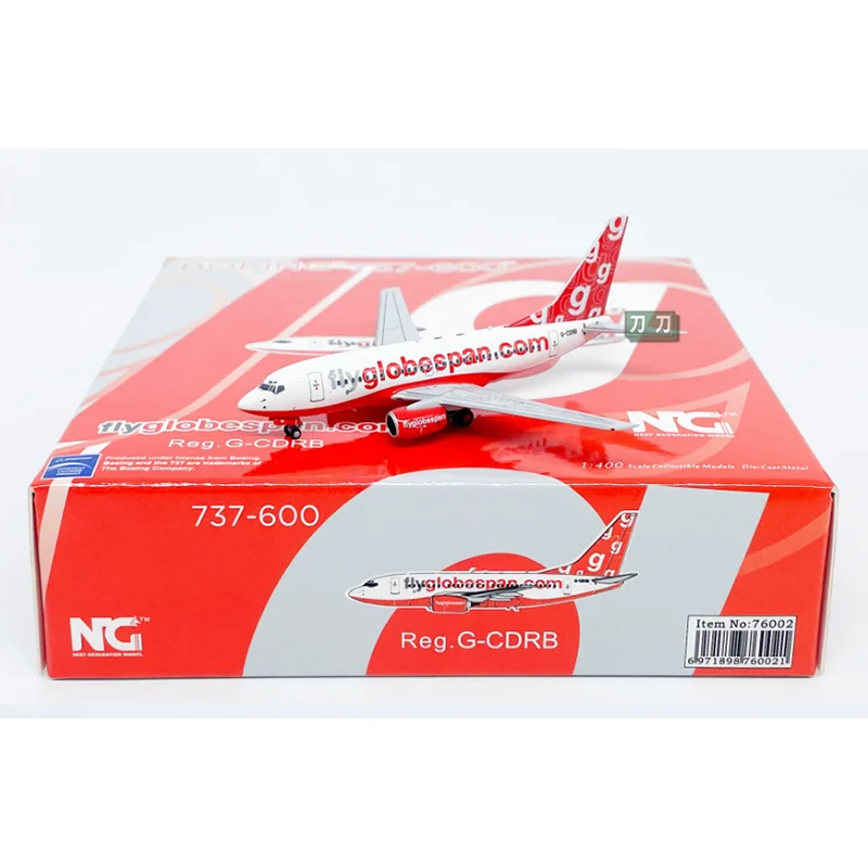 

NG 1/400 Scale British Global Cross Aviation B737-600 G-CDRB Die-cast Alloy Aircraft Model Collectible Decorative Item Gift