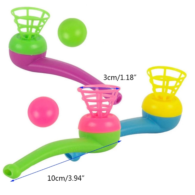 Tubo de sopro brinquedo bola jogo desenvolvimento cérebro brinquedo do bebê flutuante bola para crianças treinamento muscular educacional pré-escolar