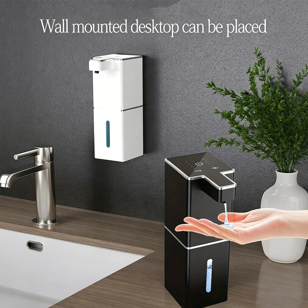 Smart Sensor Soap Dispenser - No-Touch, Wall Mountable & Countertop, for Hand Sanitizer & Liquid Soap