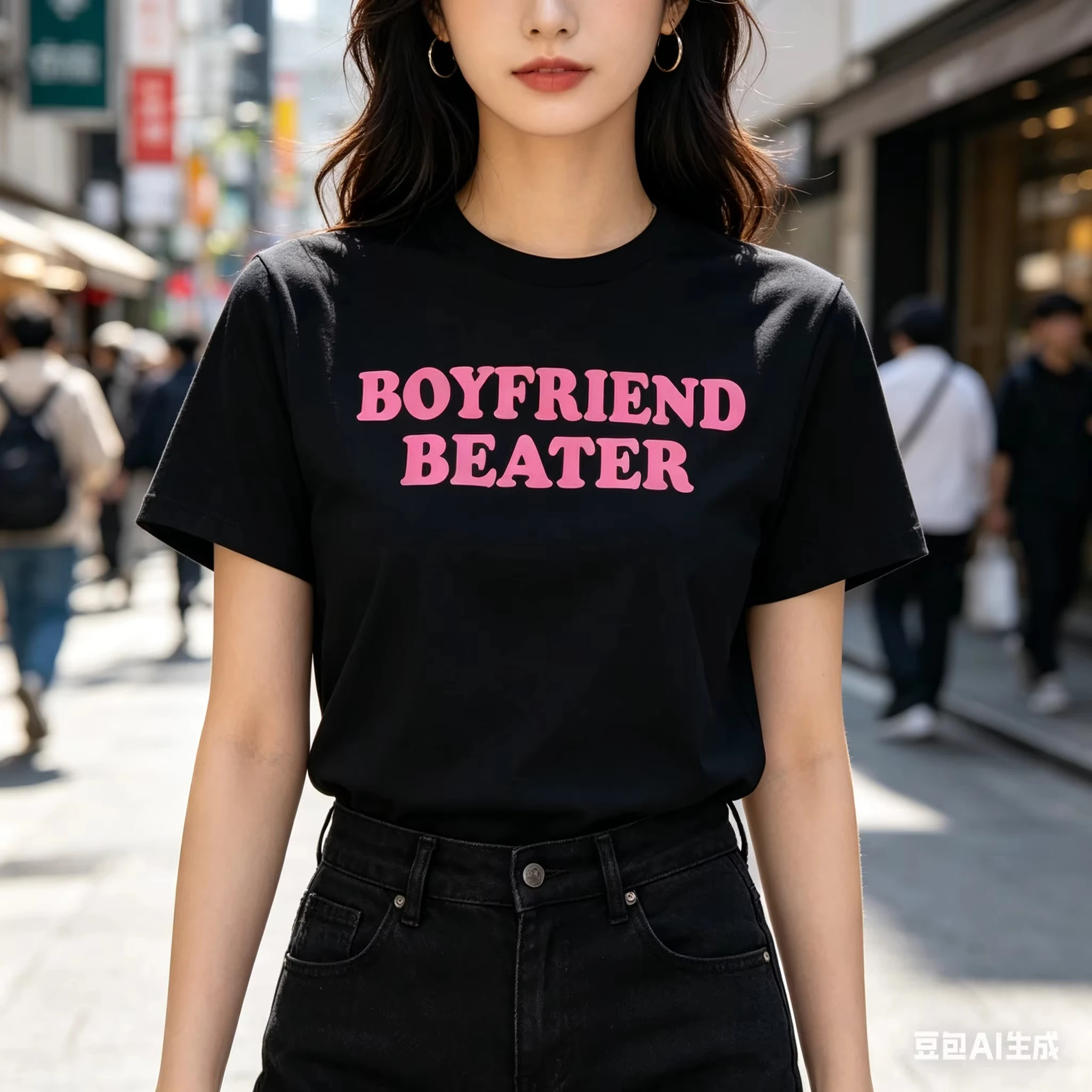 Boyfriend Beater Funny Girlfriend Meme T ShirtsWomen Humor Streetwear Tee Shirt Short Sleeve Unisex Loose Clothing