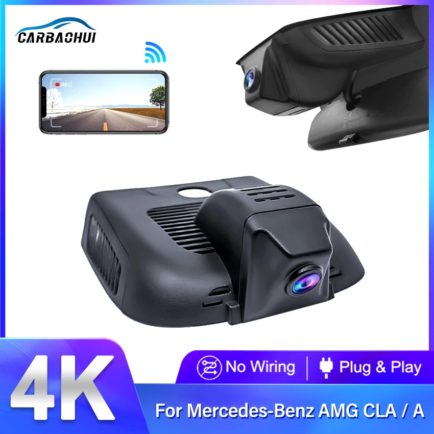 

4K 2160P Wifi Car DVR Dashcam for Mercedes Benz A Class w177 B Class w118 w247 for Mercedes Benz AMG CLA35 A35 Video Recorder