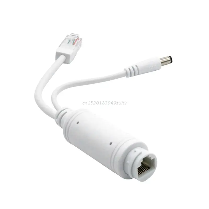 Active 48V ถึง12V กันน้ำ PoE Splitter IEEE 802.3af 10/100Mbps Power Over Ethernet Splitter Adapter สำหรับกล้อง IP