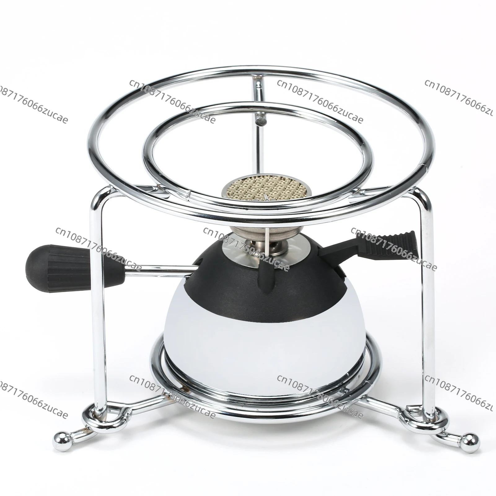 Camping Stove Butane Gas Burner with Refill Rack and Furnace Stand for Tabletop Siphons Windproof Cooking Stove Coffee Maker