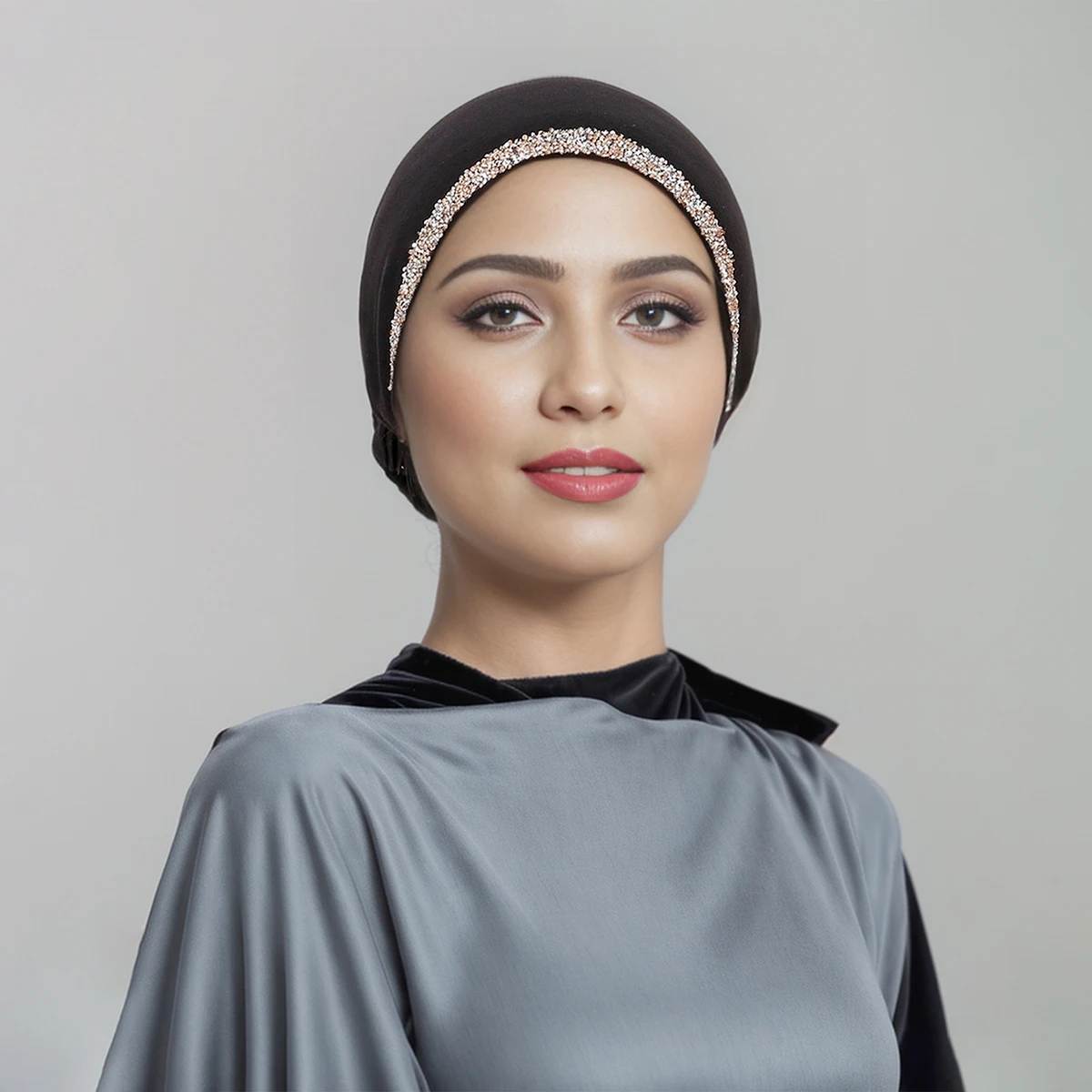 Hijab en Jersey Modal pour Femme, Écharpe Intérieure en Coton Percé à Chaud, Chapeau Musulman, Bandana artificiel astique, Sous-Bonnet, Bande de Sauna Solide, Bonnet, 2024