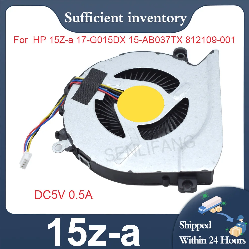 DFS200405040T DC5V 0.5A Cooling Fan For HP Pavilion 15Z-A 15-AB 17-G 17-G015DX CPU Computer Replacement 4Pins Wires 812109-001