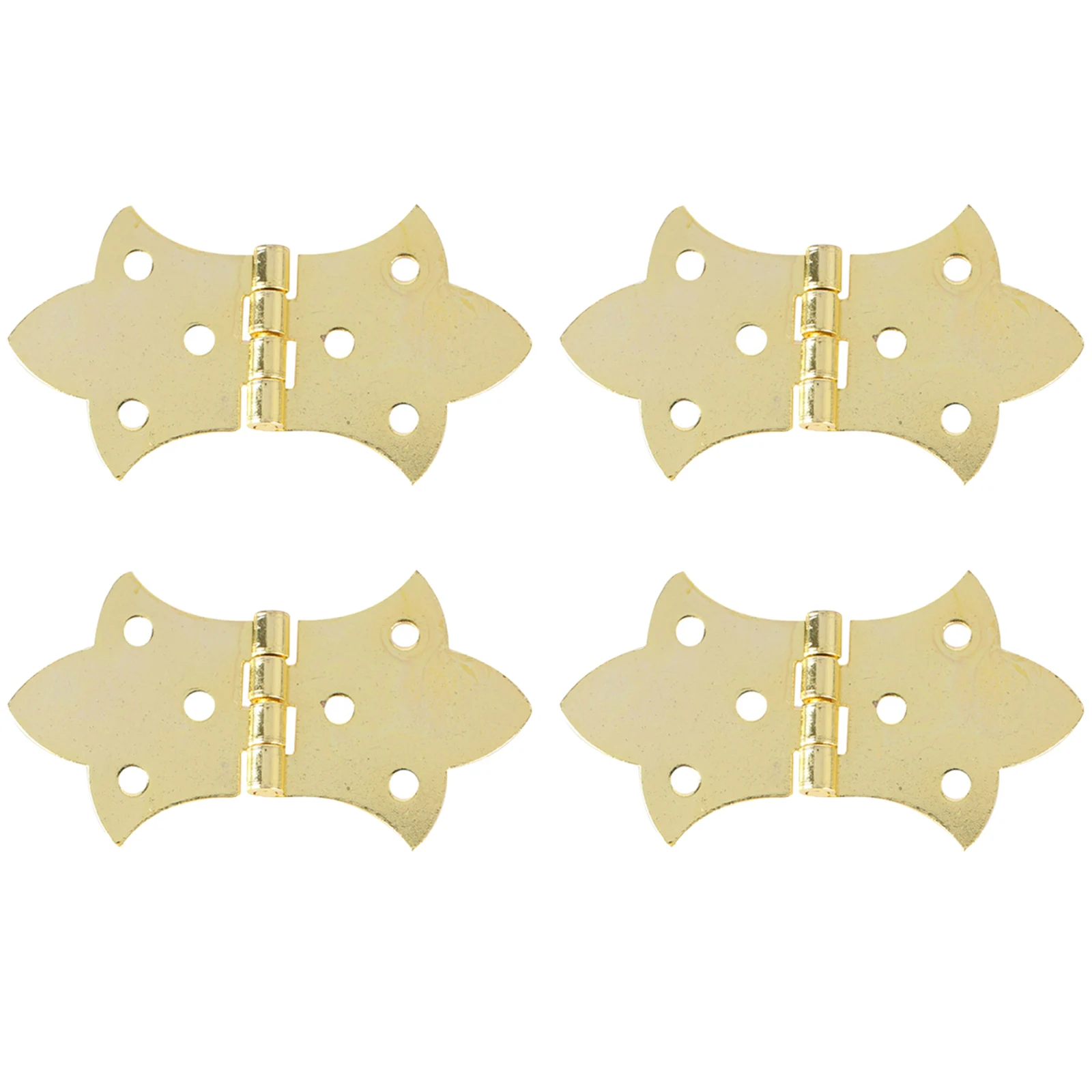 4pcs Metal Flower Hinge Antique Bronze/Gold Wooden Box Cabinet Wardrobe Door Butt Hinges Furniture Hardware 57*31mm