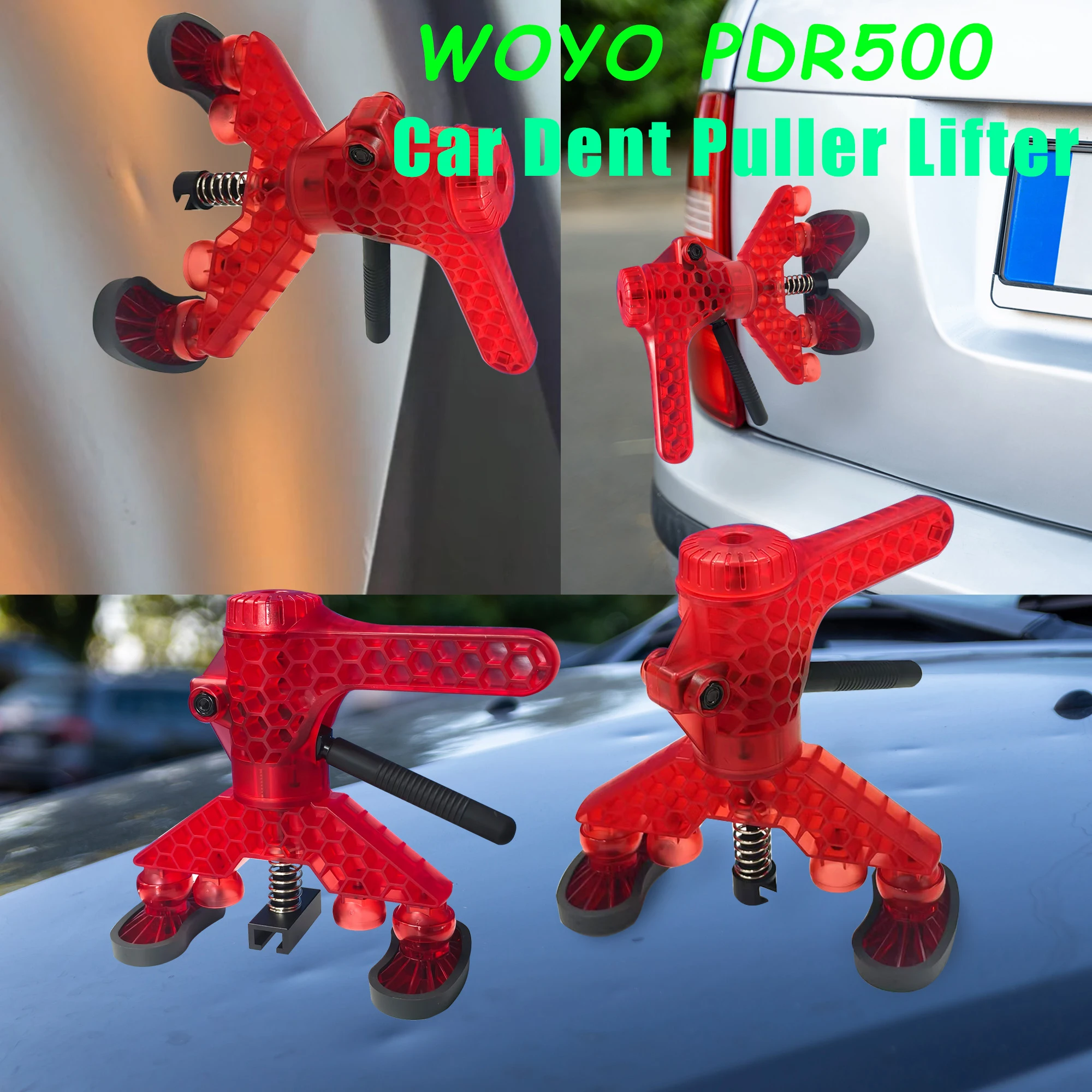 

WOYO PDR500 PDR Lifter Kit With 3 Kinds of Foot Pad & Long Tabs Adapter Adjust the Width by Foot Pad for Car Dent Repair Tools