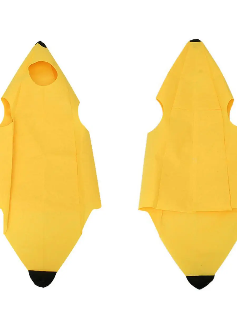 Costume di scena Banana Fruit Bambini Adulti loween Par ex Non tessuto Divertente vestito da spettacolo Abbigliamento da palcoscenico nazionale sei uno