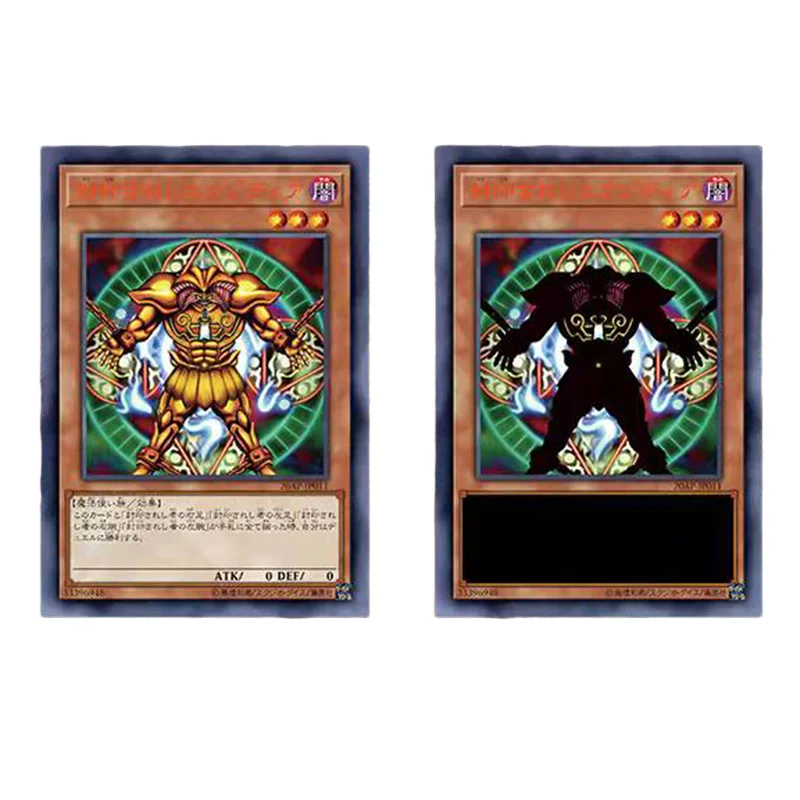 Yu-Gi-Oh! DIY Exodia the Forbidden One Single card Colorful Flash Card Anime cartoon game collection card Festival gifts