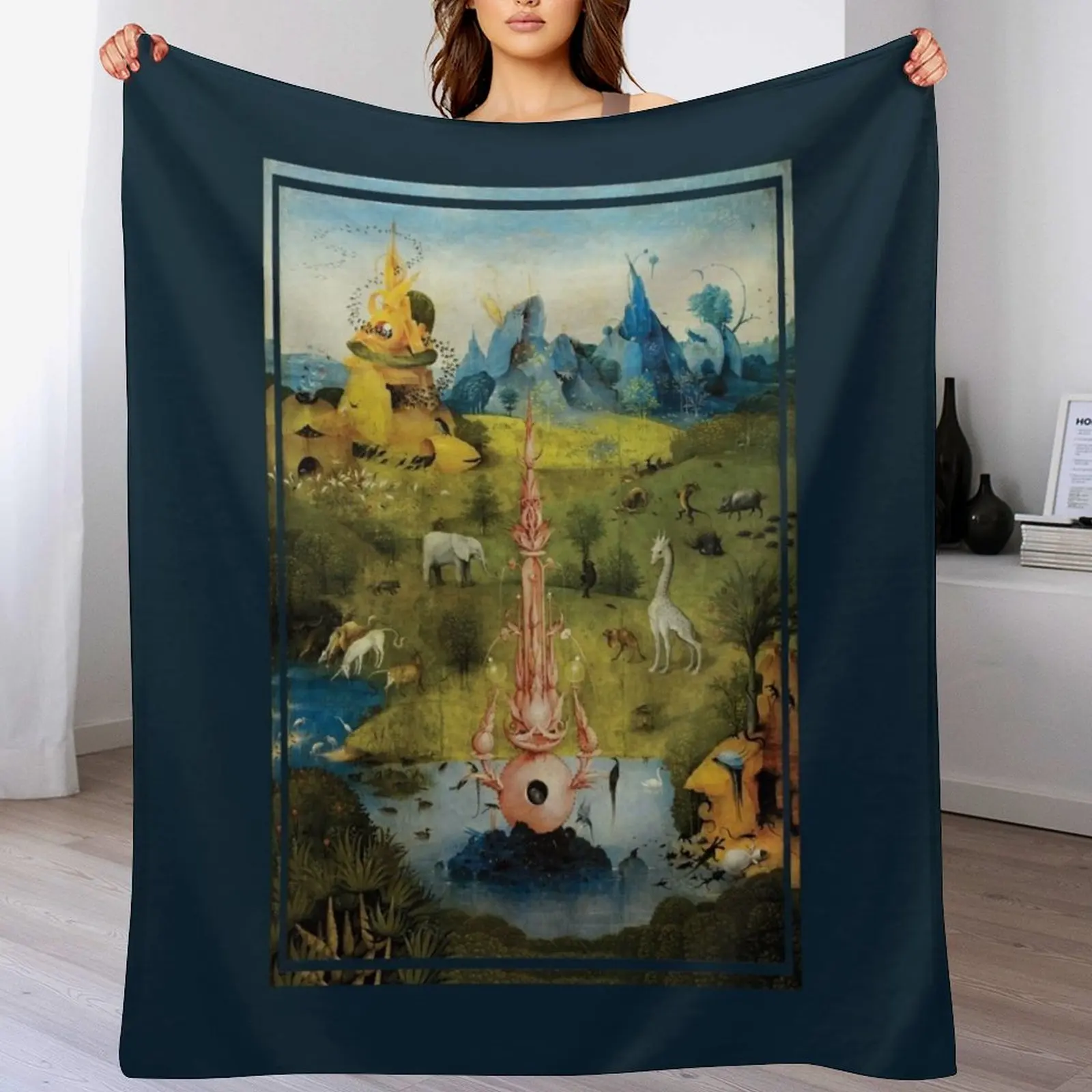 

The Garden of Earthly Delights 3 by Hieronymus Bosch Throw Blanket Flannels for babies Hairy Blankets