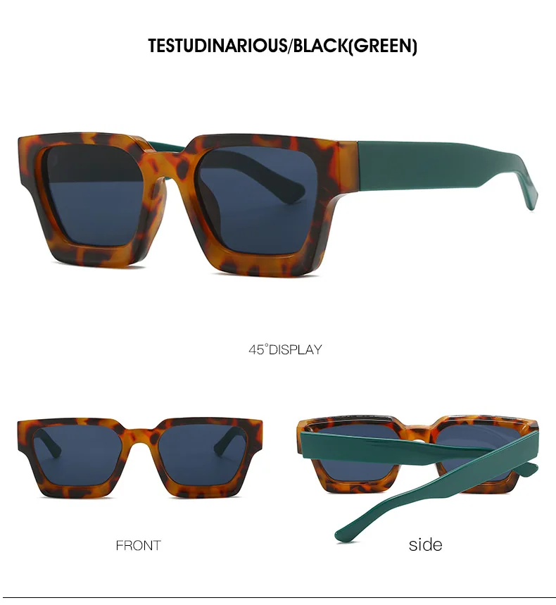 56010 Retro Quadratische Punk Sonnenbrille Frauen Männer Unisex Driving Shades Vintage Sonnenbrille Uv400 Gafas De Sol – Detail 13