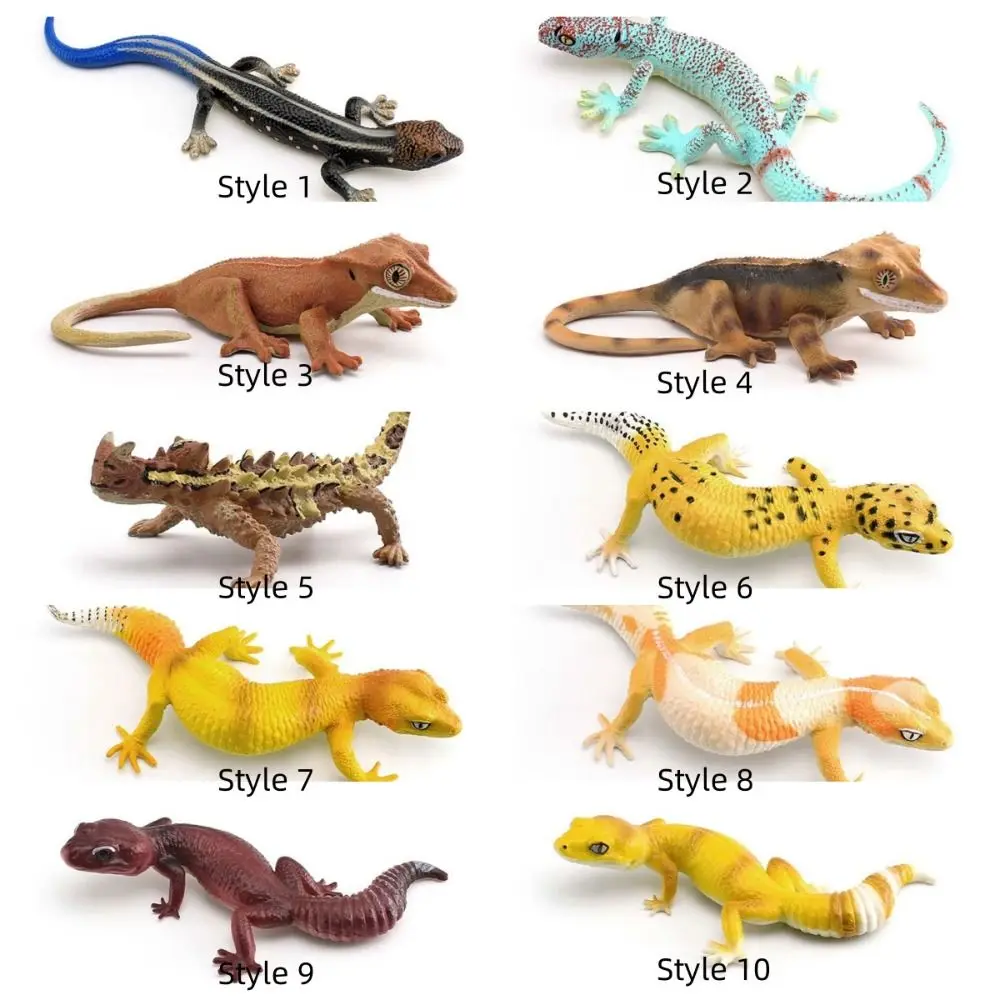 Simulatie Hagedis Model Beeldjes PVC Materiaal Educatief Reptiel Dieren Figuren Miniatuur Statische Gekko Figuur Kinderspeelgoed