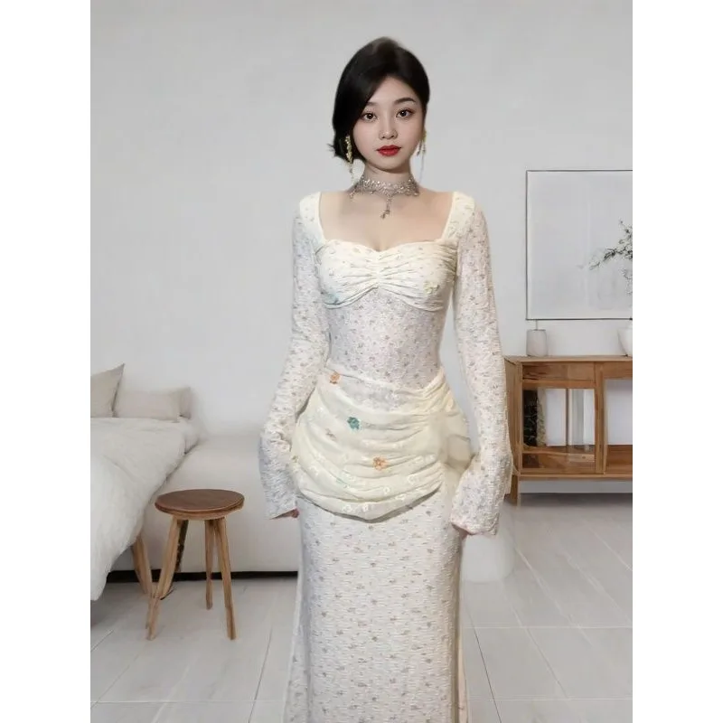 Niche d'automne Style français pur luxure Style mince hanche-ceinture jupe courte nouveau Design exquis minceur robe femmes