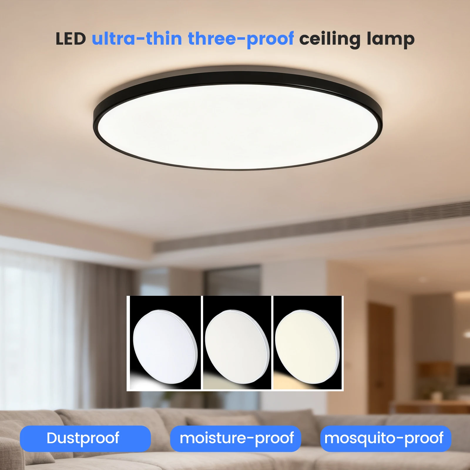LED Ceiling Lamp 18W Modern Ceiling Chandelier 220V 3color Dimming Led Panel Light Ultra Thin Ceiling Light Living Room Bedroom