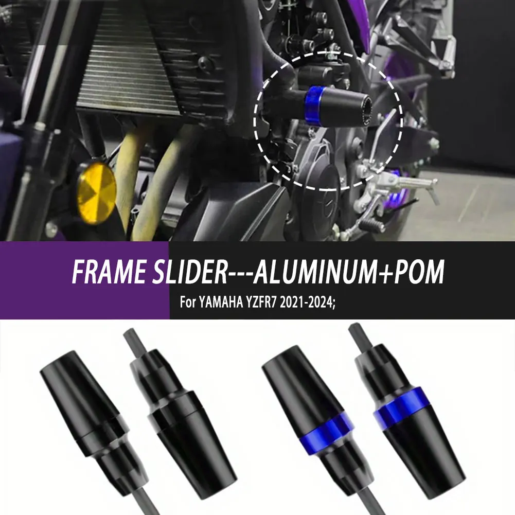 

Falling Protection Motorcycle Parts Engine Crash Bobbins Pad Protection Frame Sliders Crash Protector For YAMAHA YZFR7 2021-2024