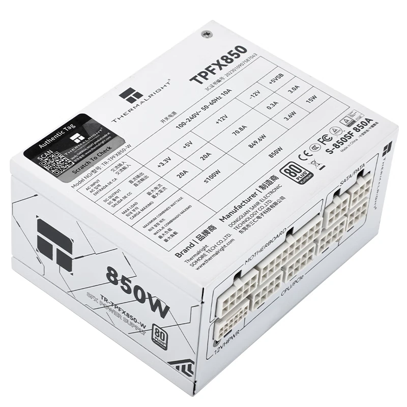 Nennwertes 850 W TR-TPFX850W Platinum Vollmodul-Computer-Netzteil SFX ATX3.0 Geprägte Leitungsversion PCIE5.0 Desktop-Netzteil