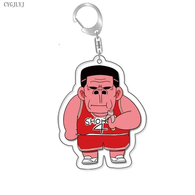 Women Men Arcylic Keychain Akagi Hanamichi Sakuragi Rukawa Miyagi Mitsui Pendant Chaveio Anime Figure Slam Dunk Key Chain Props