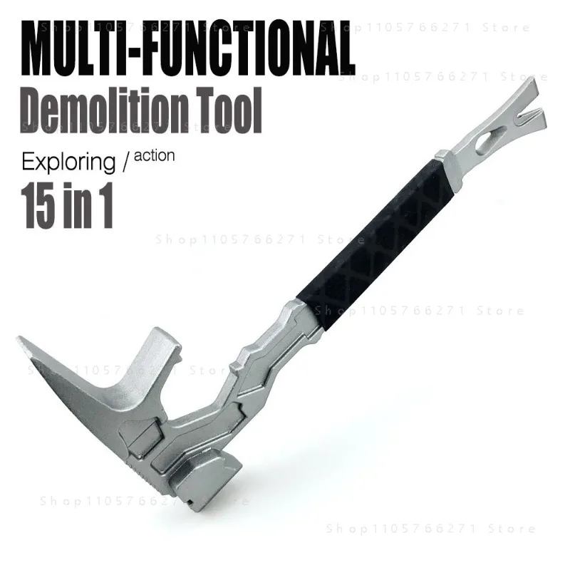 Suitable for home and outdoor multi-functional hammer, nail lifter crowbar, fire breaking tool Demolition Tool