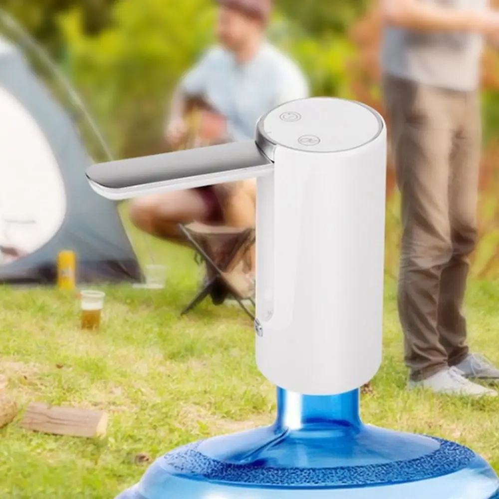 USB Charging Electric Water Dispenser Pump LED Display Foldable Spout Smart Water Pump 3 Speed Adjustment Quiet Operation