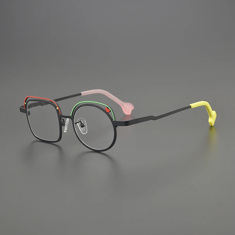 

Fashion Top Quality Pure Titanium Abnormal Shape Glasses for Women Optical Prescription Eyewear Men Myopia Reading Glasses Frame