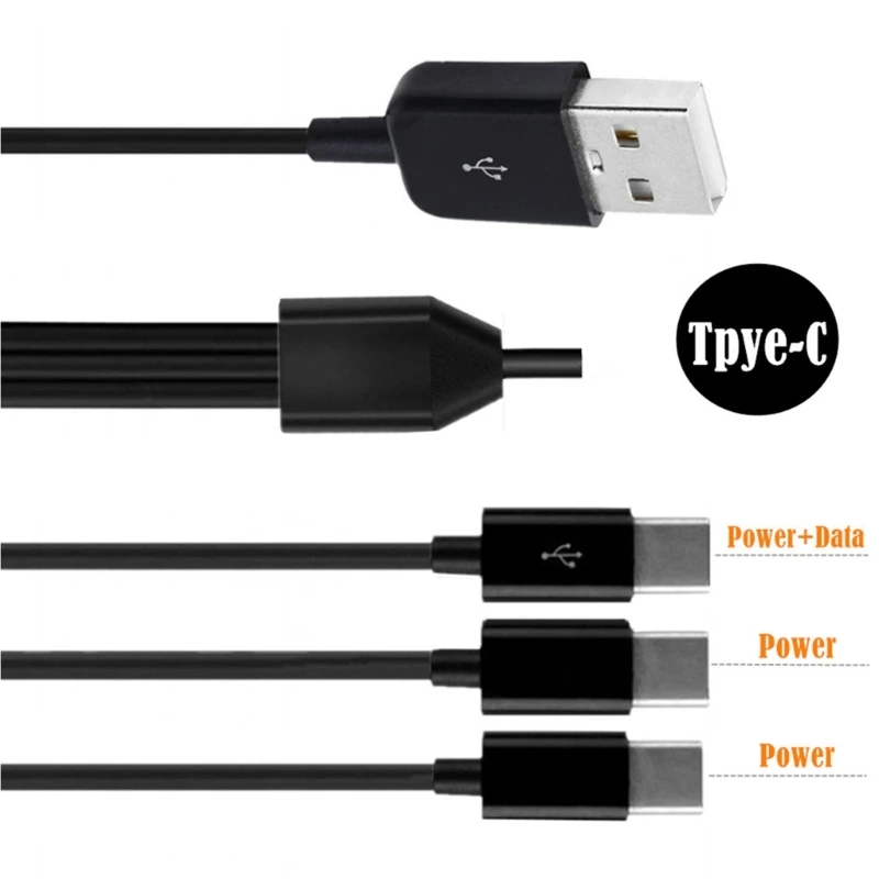 Multi Charging Cable 4 in 1 Multiple USB Fast Cord with 4x Type C Port Connectors for Cellphones Tablets