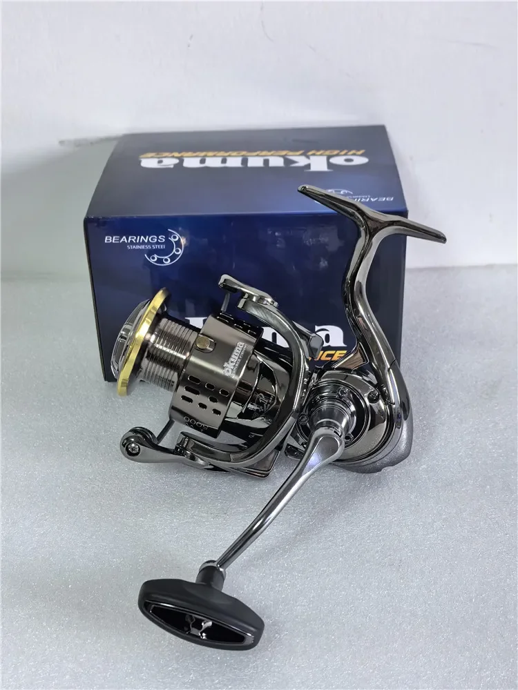Okuma All Metal Rust Proof Smooth Bearing 5.5:1 Fishing Reel Drag System 15Kg Maximum Power Rotating Wheel Fishing Coil1000-5000
