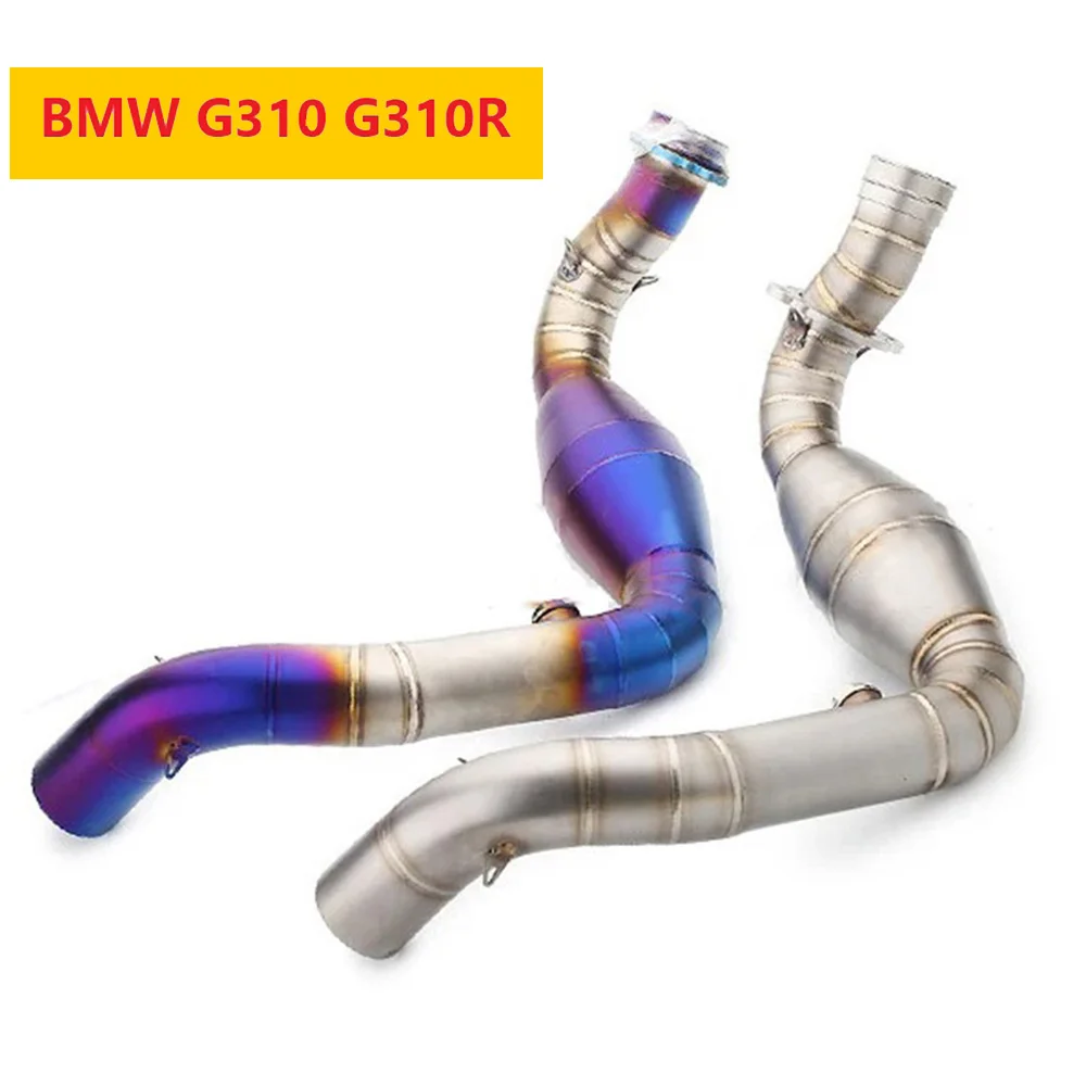 

low price For BMW G310 G310R Motorcycle Exhaust Slip on Motorcross Front Pipe Stainless Steel Exhaust Full Systems Connect Tube