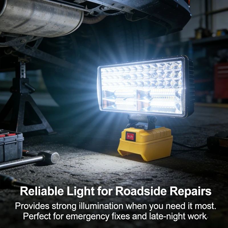 Kabellose LED-Arbeitsleuchte für Dewalt 20V Akku Flutlicht USB-Ladegerät Tragbare Taschenlampe für DCB204 DCB206 Notfall-Lampe 18V – Detail 8