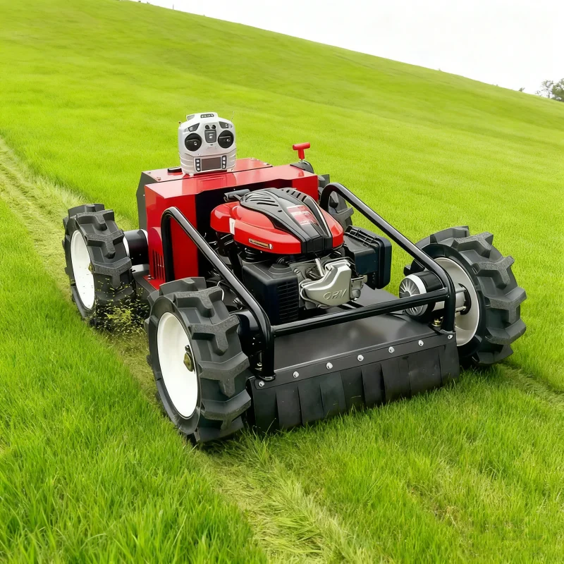 Intelligenter Rasenmäher mit Fernbedienung, 24 V, 4WD, kabellos, 4-Takt-Null-Rotation, hocheffizienter Rasenmäher für Steile Slopes-Mäher