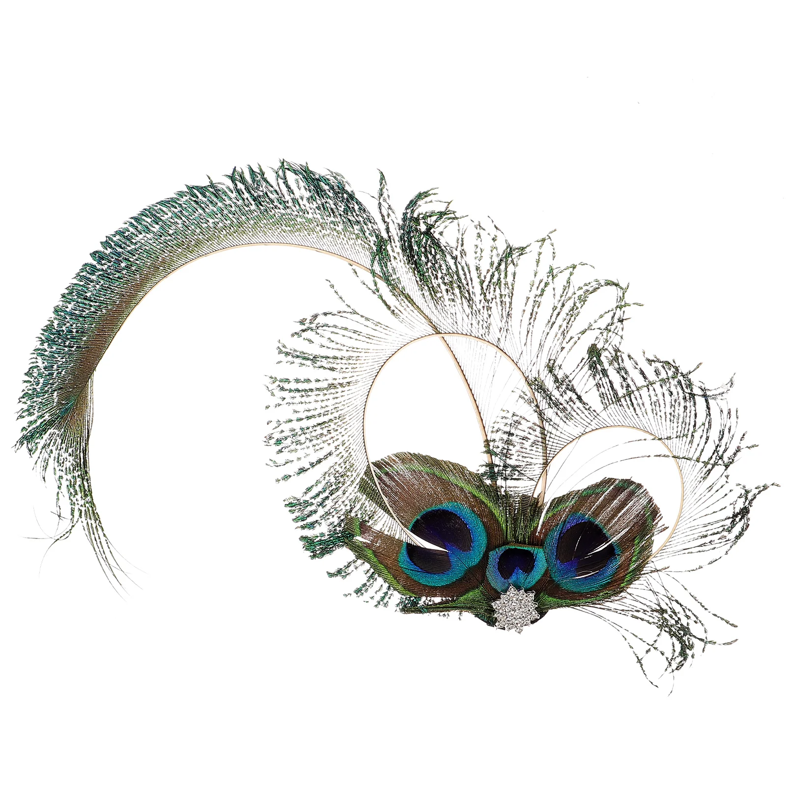 Women Peacock Fascinator Hair Clip Rhinestones Ladies Headpiece Wedding Party Bridal Hairpin Bride Headpiece Hair Accessories