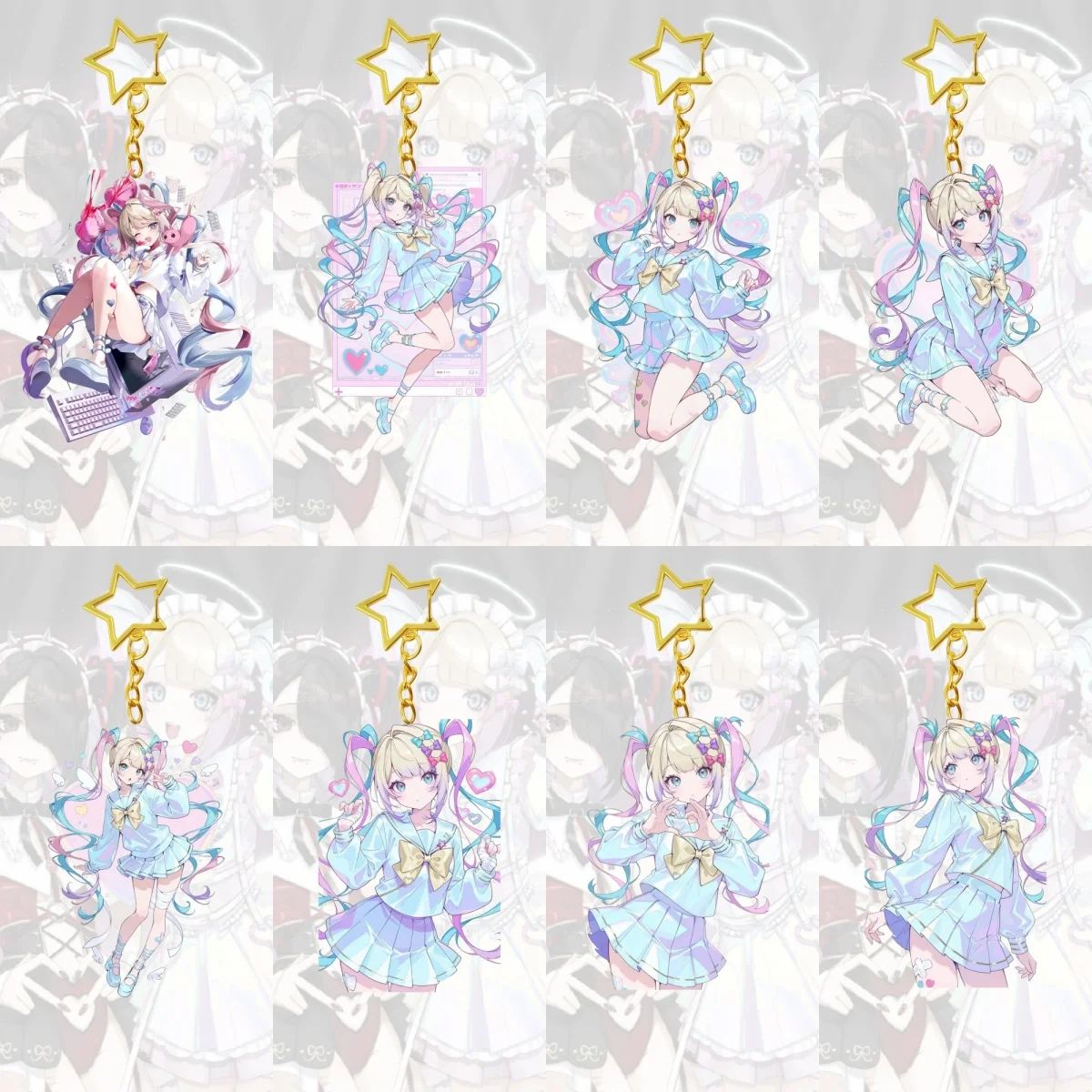 6CM Charm Game NEEDYGIRL OVERDOSE Acrylic Keychain Cosplay Characters Ornament Accessories Goods Collection Christmas Gifts