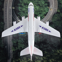 DWI remote control aircraft 2.4G EPP foam remote control toy A380 passenger aircraft model drone children's gift