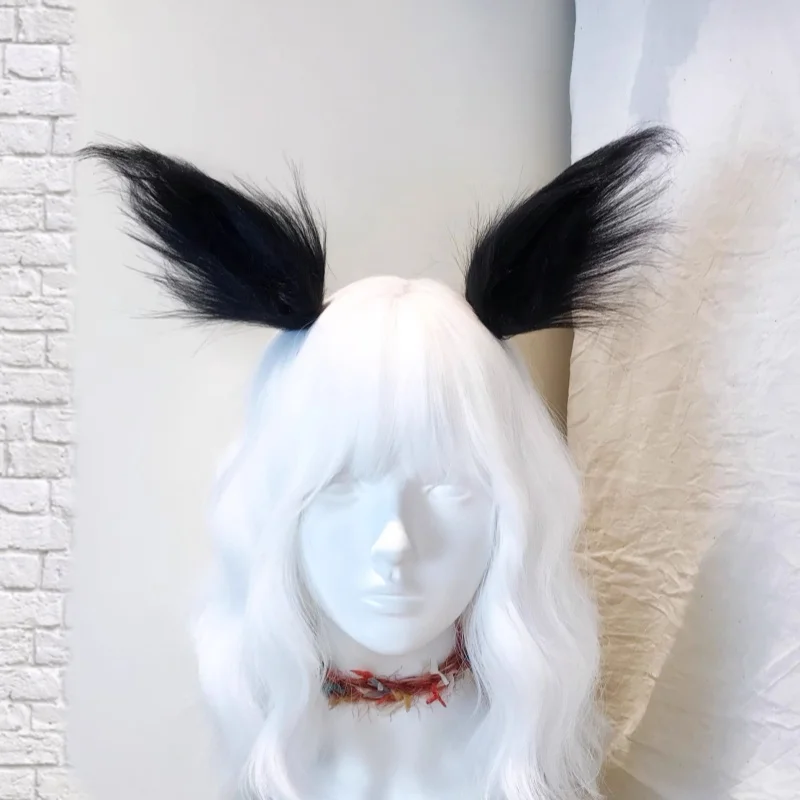 1 Pair Handmade Anime Fur Fox Ear Hair Clip Plush Cat Ear Side Clip Lolita Hair Accessories Animal Night Party Club Cosplay Prop