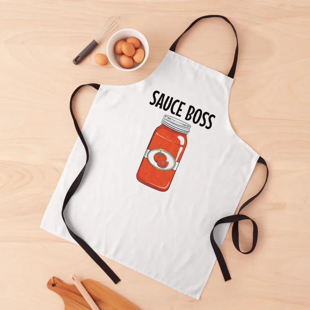 

Italian Marinara Spaghetti Sauce Boss Apron chef for man kitchen girl For Nail Stylist Apron
