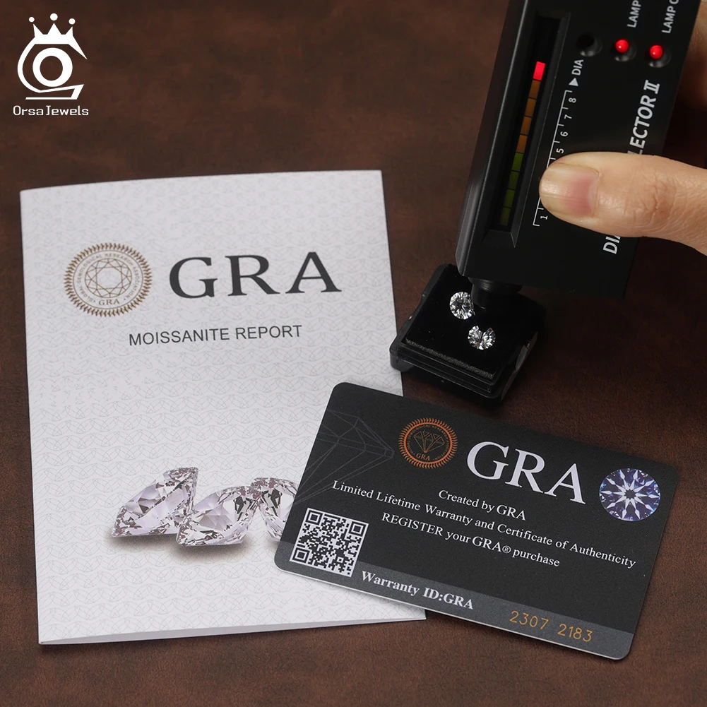 ORSA JEWELS Exquisite 925 Sterling Silver D Color VVS Moissanite Pendant Necklace for Women Elegant Wedding Fine Jewelry MON19