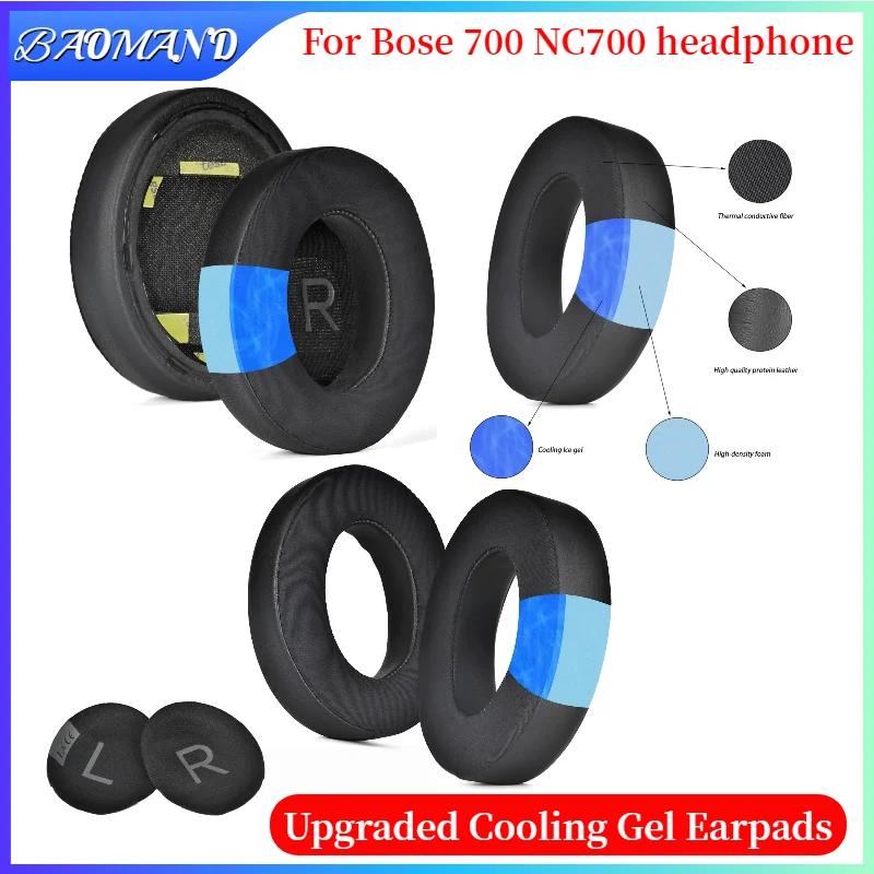 

Replacement Cooling Gel Ear Pads For Bose 700 NC700 Gaming Headphones
