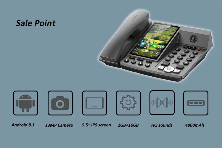 4G Android Fixed Wireless Desktop Phone Video Telephone Terminals Support VOLTE HD ca.mera WIFI Hotspot For Home Business